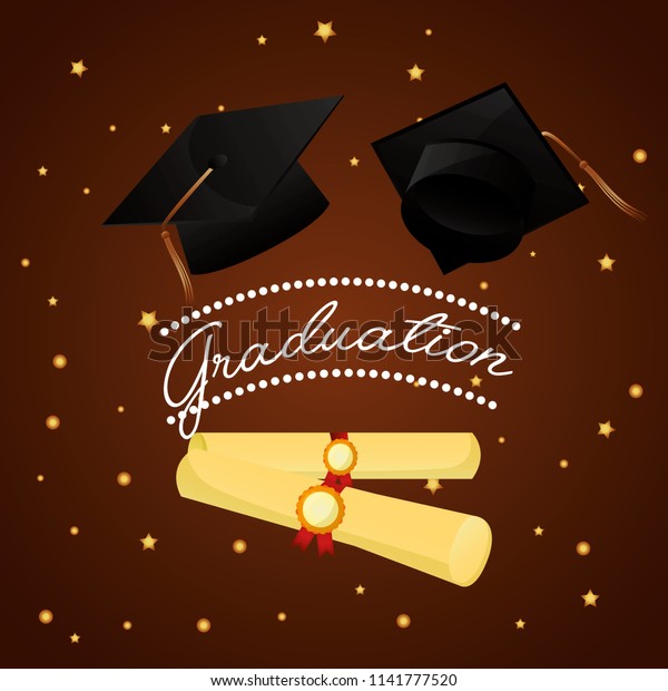 Congratulations Graduation Card Stock Vector (Royalty Free) 1141777520