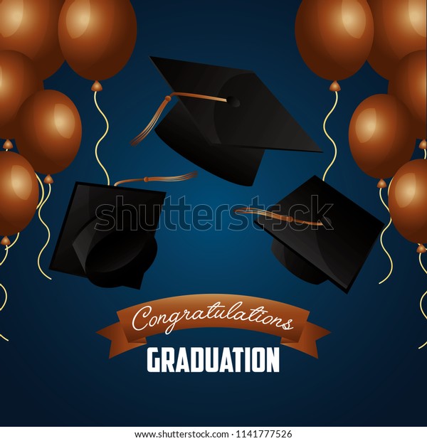 Congratulations Graduation Card Stock Vector (Royalty Free) 1141777526