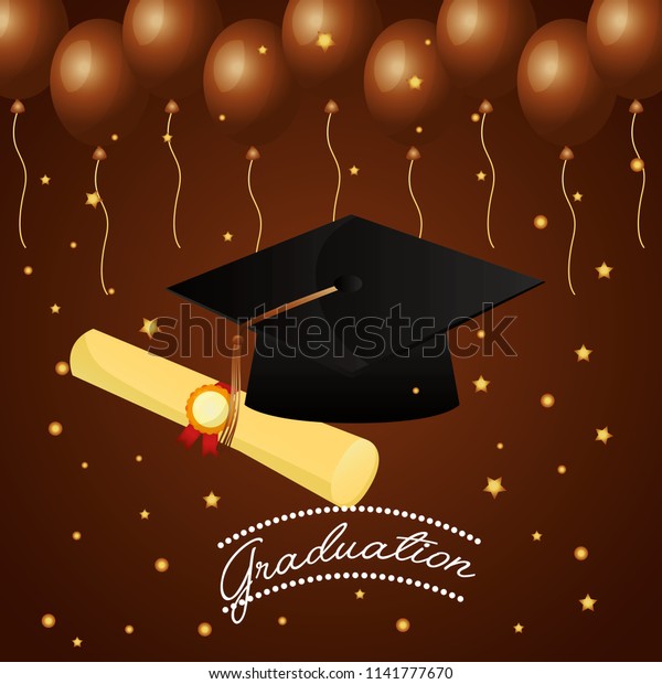 Congratulations Graduation Card Stock Vector (Royalty Free) 1141777670