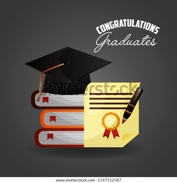 Congratulations Graduation Card Stock Vector (Royalty Free) 1147152587