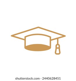 Congratulations graduation. Class of 2024. Graduation cap icons. Academy of Education School of Learning