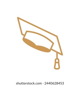 Congratulations graduation. Class of 2024. Graduation cap icons. Academy of Education School of Learning