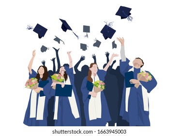 Congratulations Graduation on illustration graphic vector