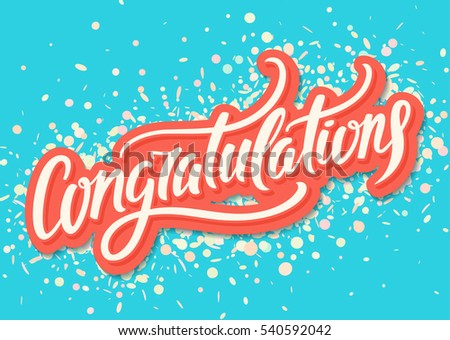 Congratulations. Greeting banner.