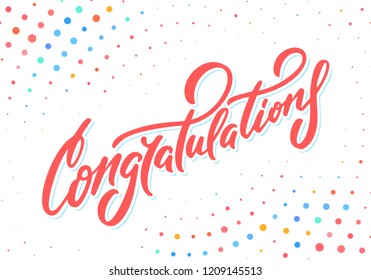 Congratulations. Greeting card. 