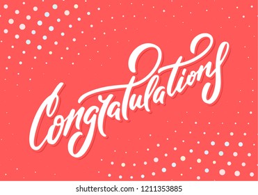 Congratulations. Greeting card. 