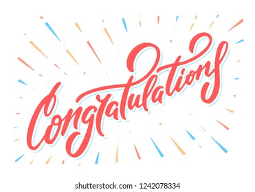 Congratulations. Greeting card. 