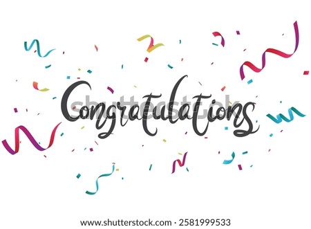 Congratulations greeting card, poster, and text banner design