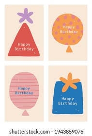 Congratulations greeting cards colorful vector set