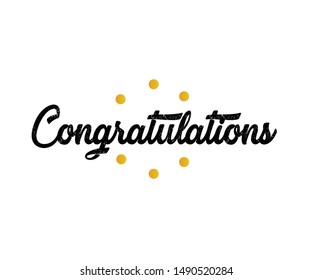 Congratulations!. Greeting for congratulations. Initial Letter Congratulations Illustration for greeting.