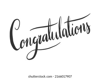 Congratulations Greeting Sign Congrats Graduated Handwritten Stock ...