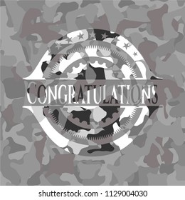 Congratulations grey camo emblem