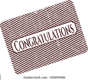 Congratulations grunge seal