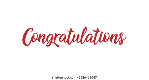 Congratulations Hand Drawn Lettering with Elegant Calligraphy and Decorative Typography for Celebrations