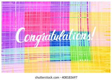 Congratulations. Hand lettering.