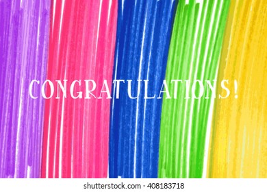 Congratulations. Hand lettering.