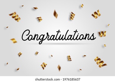 CONGRATULATIONS Hand lettering. Handmade vector calligraphy