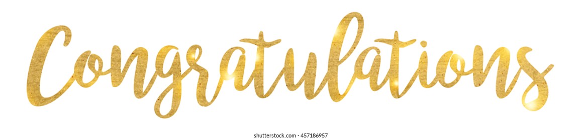 Congratulations. Hand lettering. Modern brush calligraphy. Handwritten phrase. EPS 10 vector file included