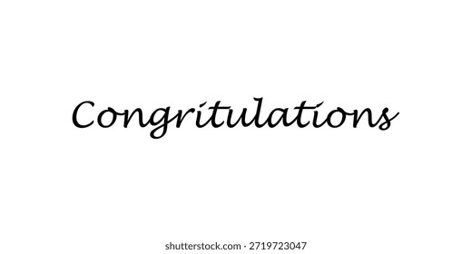 congratulações mão lettering. ilustração vetorial. 