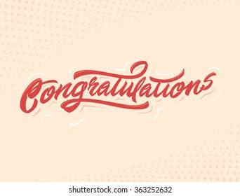 Congratulations Handlettering Vector Illustration Holiday Another Stock ...