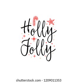 Congratulations Happy New Year and Merry Christmas, calligraphy for cards, posters and covers