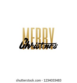 Congratulations Happy New Year and Merry Christmas, calligraphy for cards, posters and covers