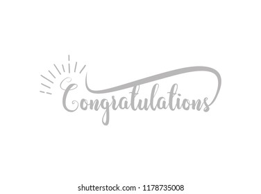 Congratulations image, isolated on white background