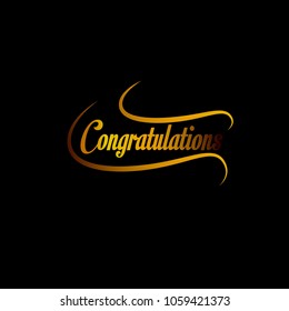 congratulations label or symbol with vintage style
