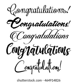 Congratulations lettering