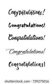 Congratulations lettering
