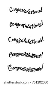 Congratulations lettering