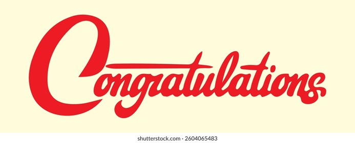 Congratulations lettering greeting sign. vector Illustration. Eps 10