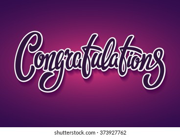 Congratulations lettering text