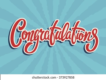 Congratulations Lettering Text