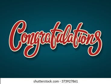 Congratulations Lettering Text