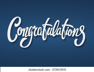 Congratulations Lettering Text