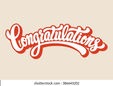 Congratulations lettering text