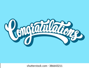 Congratulations lettering text