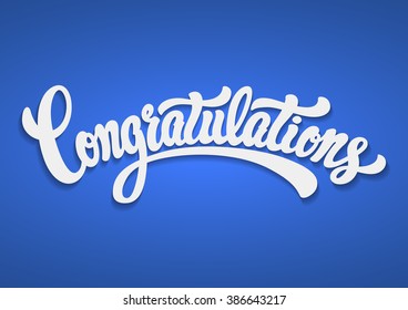 Congratulations lettering text