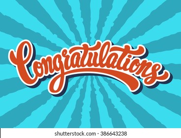 Congratulations lettering text