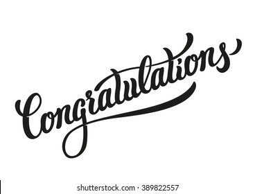 Congratulations lettering text
