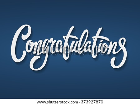 Congratulations lettering text
