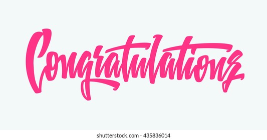 Congratulations lettering text banner
