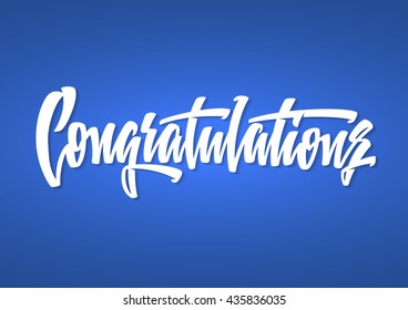 Congratulations lettering text banner