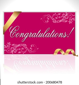 congratulations lettering - vector eps10