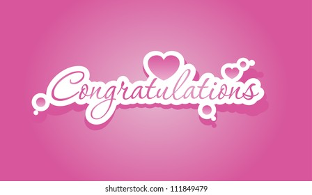 Congratulations lettering. Vector illustration.