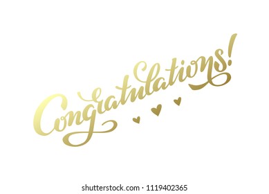 Congratulations lettering vector illustration EPS 10.