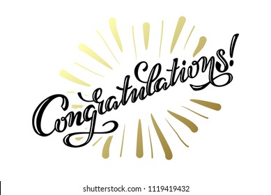 Congratulations lettering vector illustration EPS 10