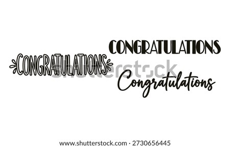 Congratulations message in different fonts and styles one sentence