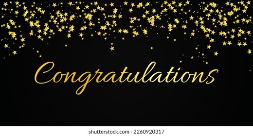 Congratulations, modern calligraphy. Vector colorful festive calligraphic greeting card